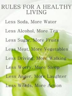 RULES FOR HEALTHY LIVING